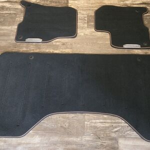 Mopar OEM Tungsten Carpeted Floor Mats. Full Set 3 Piece. Slip Resist